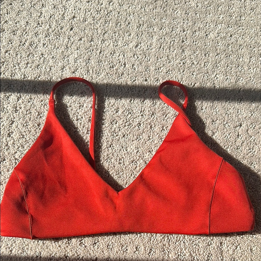 Left On Friday Sunday Deep Red Bikini Top